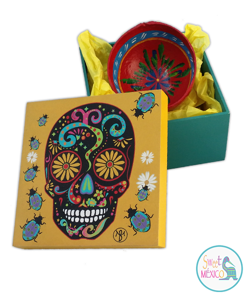 "Calavera" amarilla con J&iacute;cara
