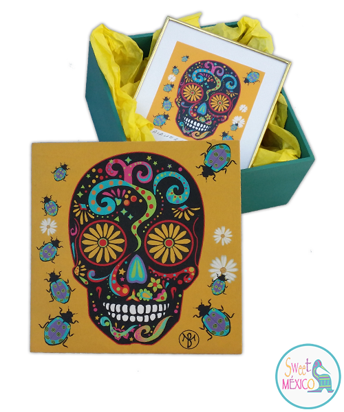 "Calavera" amarilla con Cuadro