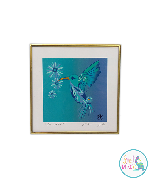 Cuadro "Colibr&iacute;" cuadrado