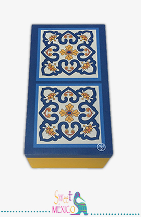 "Talavera" blanco-amarillo (doble)
