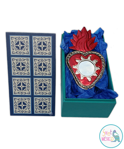 "Talavera" blanca (8) con Artesan&iacute;a en lat&oacute;n